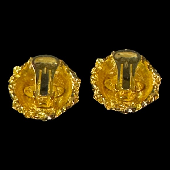 ✨Gorgeous Signed Ginnie Johansen Vintage Clip-On Earrings - Picture 2 of 2